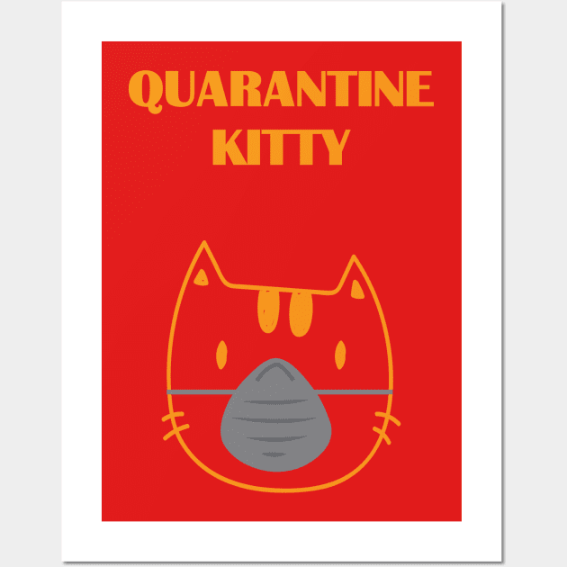 Quarantine Kitty Wall Art by JevLavigne